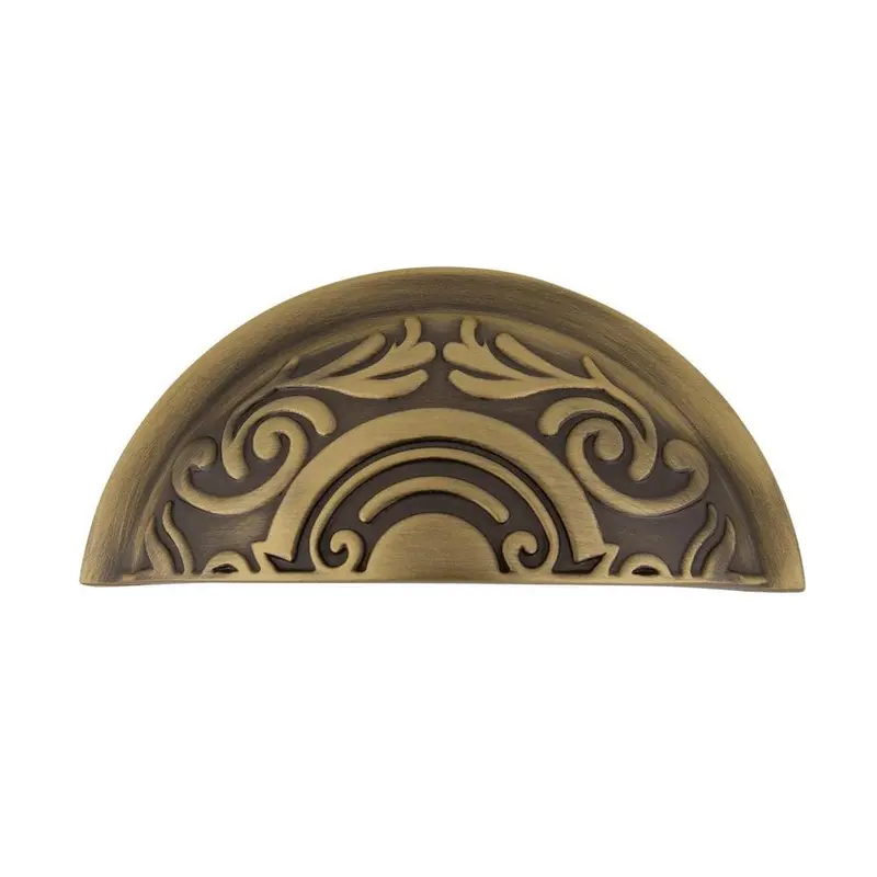 3 in. (76 mm) Antique Brass Drawer Cup Pull Victorian3 in. / Satin Brass / .5