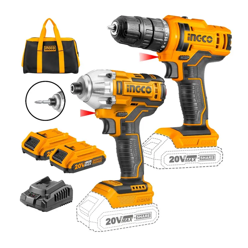 INGCO Professional Battery Tools Set 20V LI-ION CKLI2016