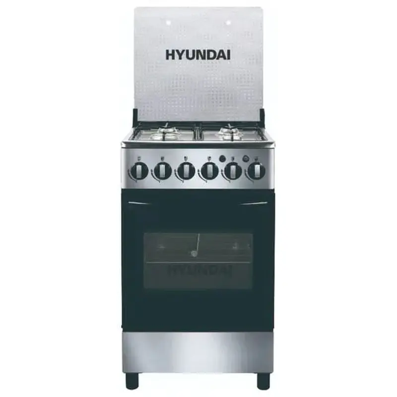 Hyundai Gas Cooker 4 Burners | HBM50Silver