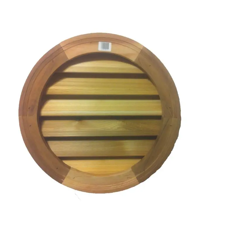 18 in. x 18 in. Round Wood Built-in Screen Gable Louver Vent8 / each