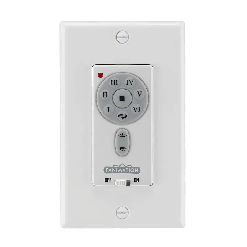6-Speed DC Motor Wallplate Switch, Whiteeach