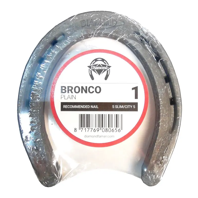 Diamond Farrier 1PLAINB Horseshoe, 5/16 in Thick, #1, Steel