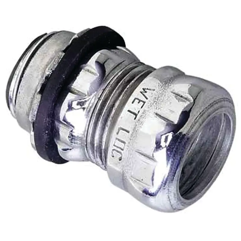 Halex 62515 Connector, 1-1/2 in Compression, Steel, 2/BX