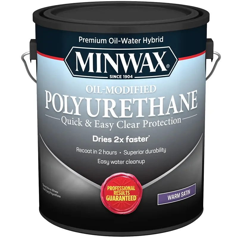 Minwax 710330000 Polyurethane, Liquid, Clear, 1 gal, Can