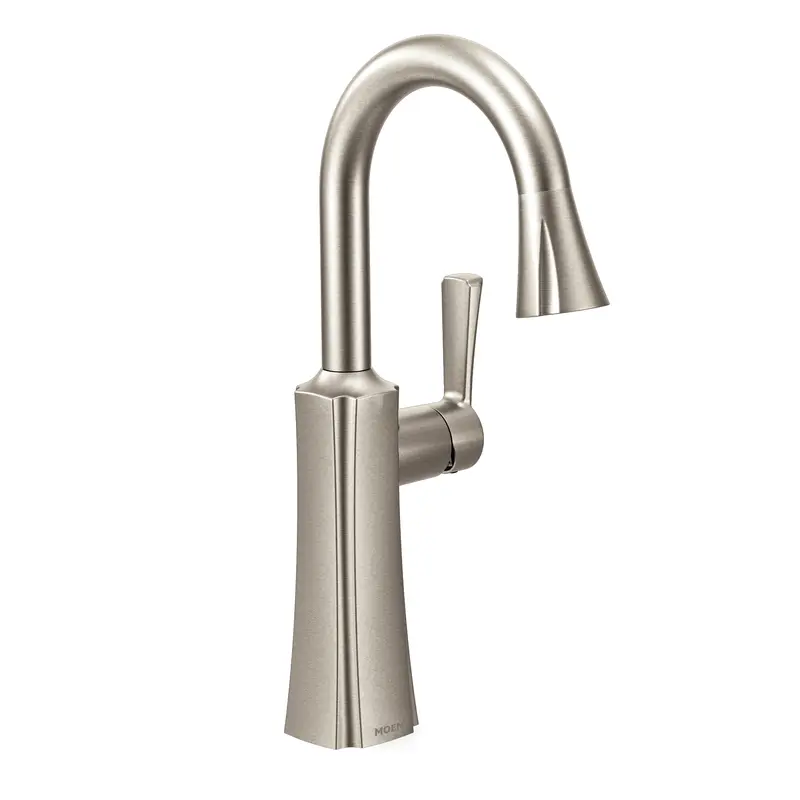 Etch Chrome One-Handle High Arc Pulldown Bar FaucetChrome