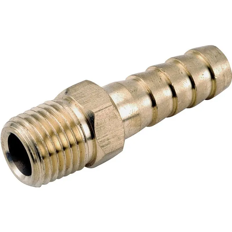 Anderson Metals 757001-0302 Hose Adapter, 3/16 x 1/8 in, Barb x MPT, Brass