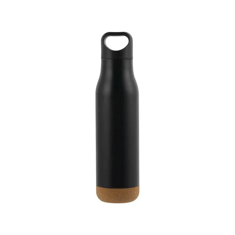 CREIL - Giftology Insulated Water Bottle with Cork Base - Black