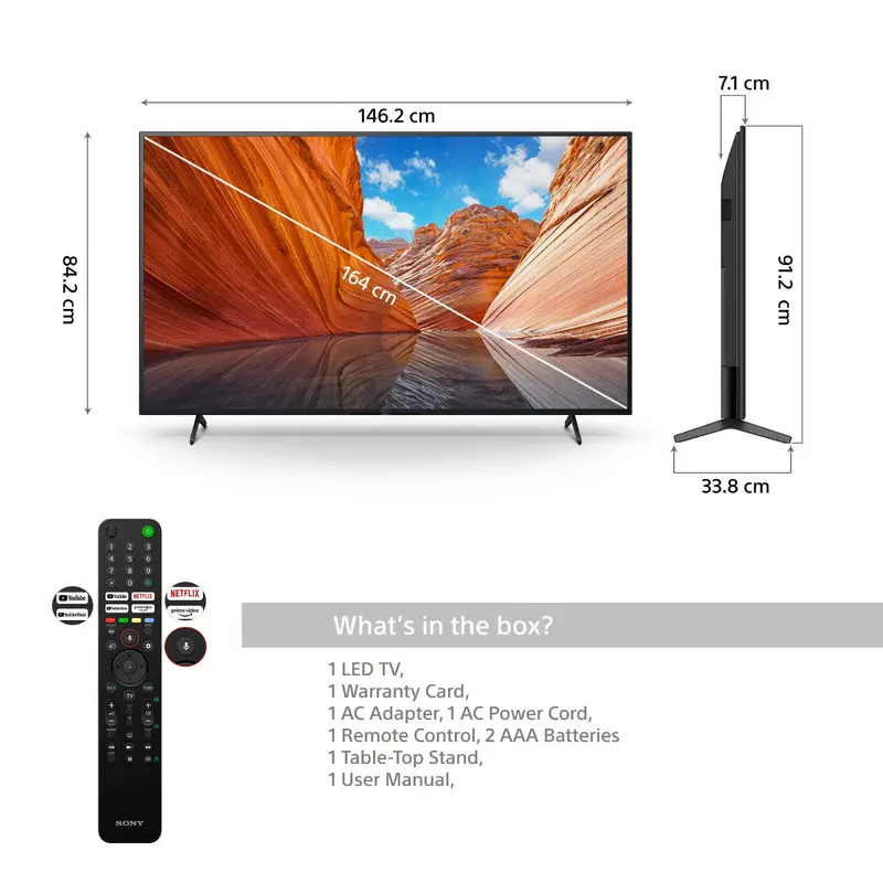 KD-65X80J - 65" - Smart - ATV - 4K - LED TV