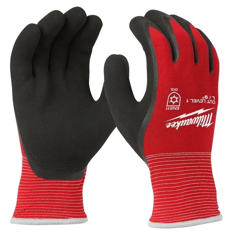 Milwaukee Cut Level 1 Insulated Winter Dipped GlovesXXL