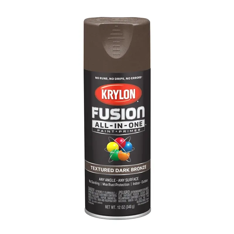 Krylon K02778007 Spray Paint, Textured, Dark Bronze, 12 oz, Can