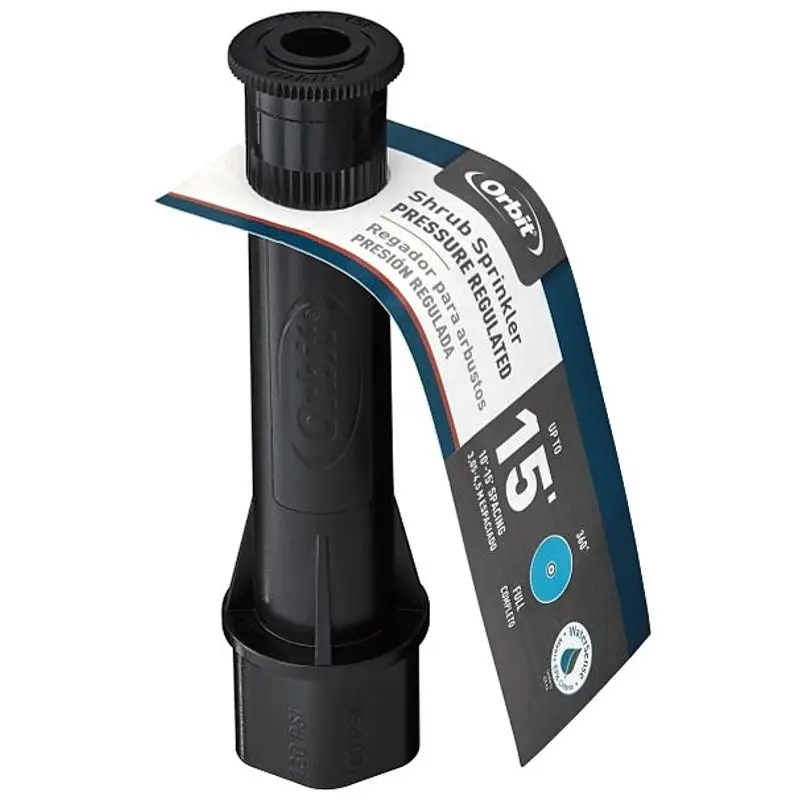 Orbit 54271 Shrub Head Sprinkler, 1/2 in Connection, Female, 1 to 10 ft, Plastic