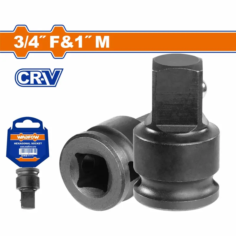 Impact Socket Adapter 3/4H 1M CR-V Heat Treated
