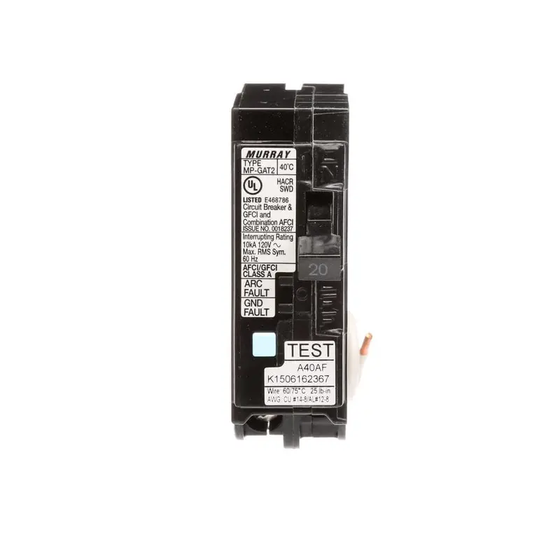 20 Amp AFCI/GFCI Dual Function Circuit BreakerDual Function (C/AFCI and GFCI) / 2.5 / 20