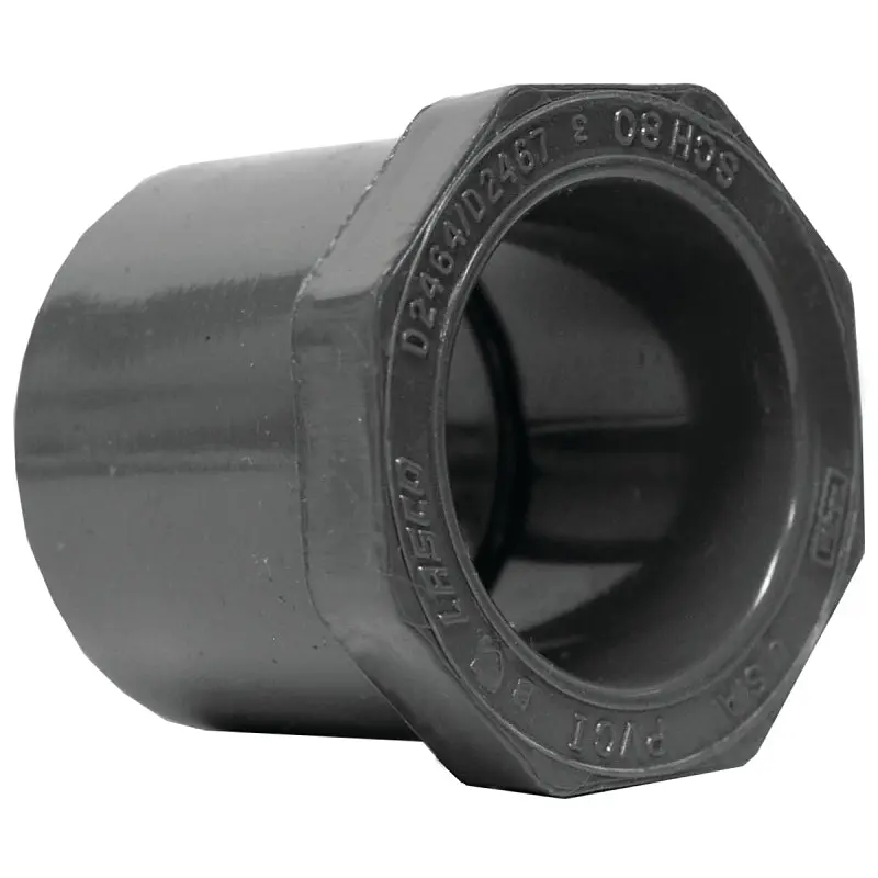 Lasco 837250BC Reducing Bushing, 2 x 1-1/4 in, Spigot x Slip, PVC, SCH 80 Schedule