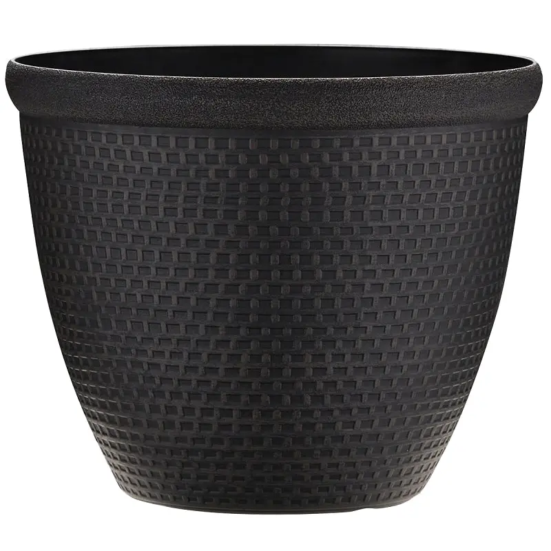 Southern Patio HDR-091578 Cromarty Planter, 10 in H, Resin, Hot Coal