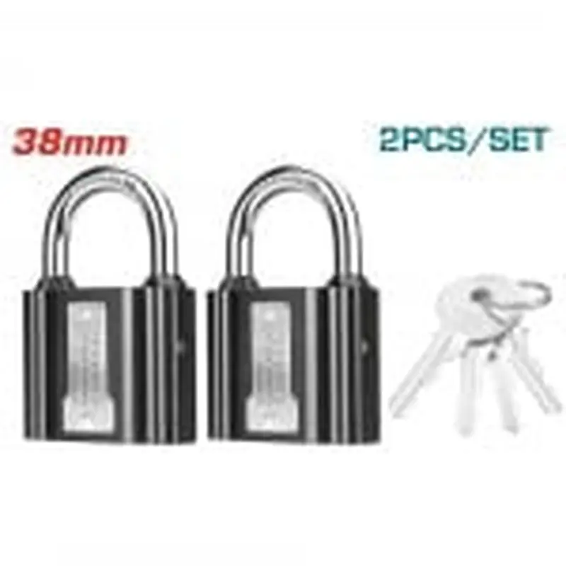 Iron Padlock TOTAL, 38 mm, 4 keys, 2 pieces
