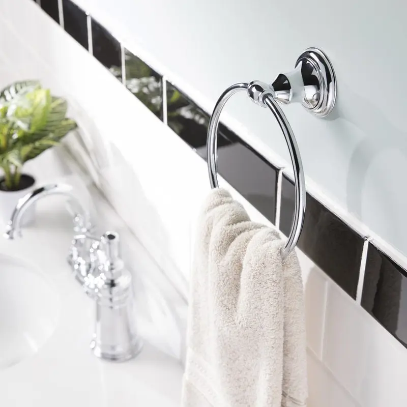 allen   roth 3-Piece Ashley Chrome Decorative Bathroom Hardware Set
