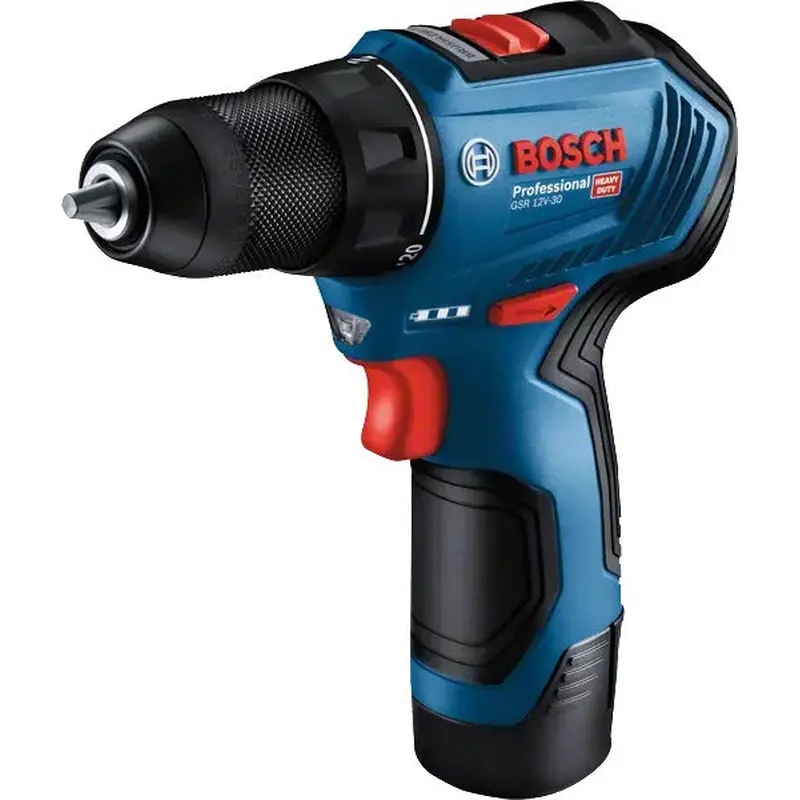 Cordless Drill/Driver | GSR 12V-30 with 2.0AHX2 batteries and quick Charger 