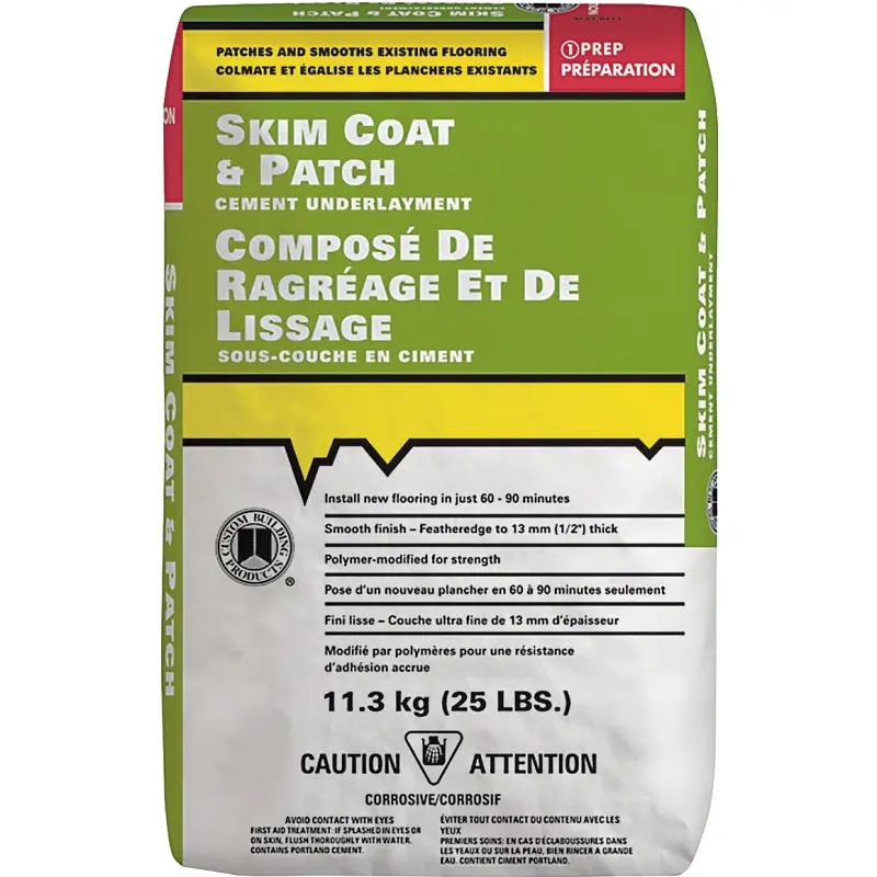 CUSTOM CLQCSP25 Cement Underlayment, 1/2 in Thick, Gray