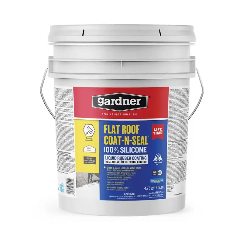 4.75 Gal. Flat Roof Coat-n-Seal Liquid Rubber Coating