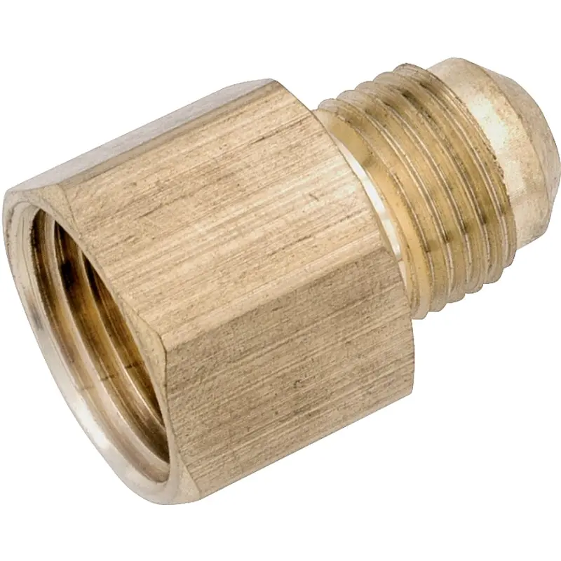 Anderson Metals 754046-1008 Tube Coupling, 5/8 x 1/2 in, Flare x FNPT, Brass