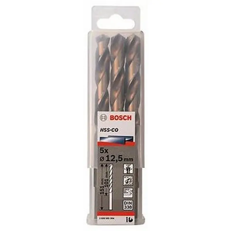Metal Drill Bit HSS-CO Set | 12.5x101x151mm - 5pcs