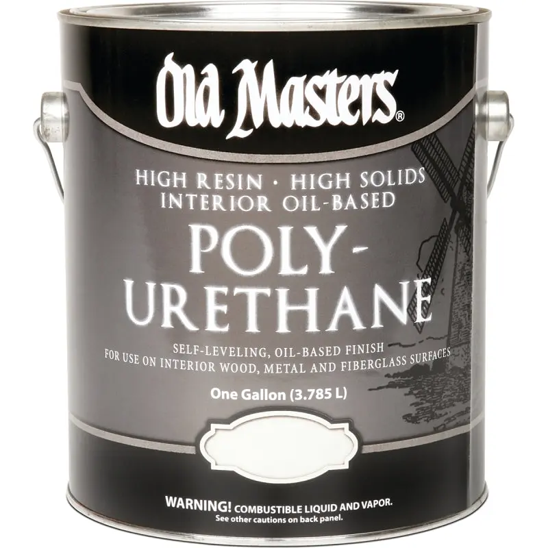 Old Masters 48101 Polyurethane, Gloss, Liquid, Clear, 1 gal, Can