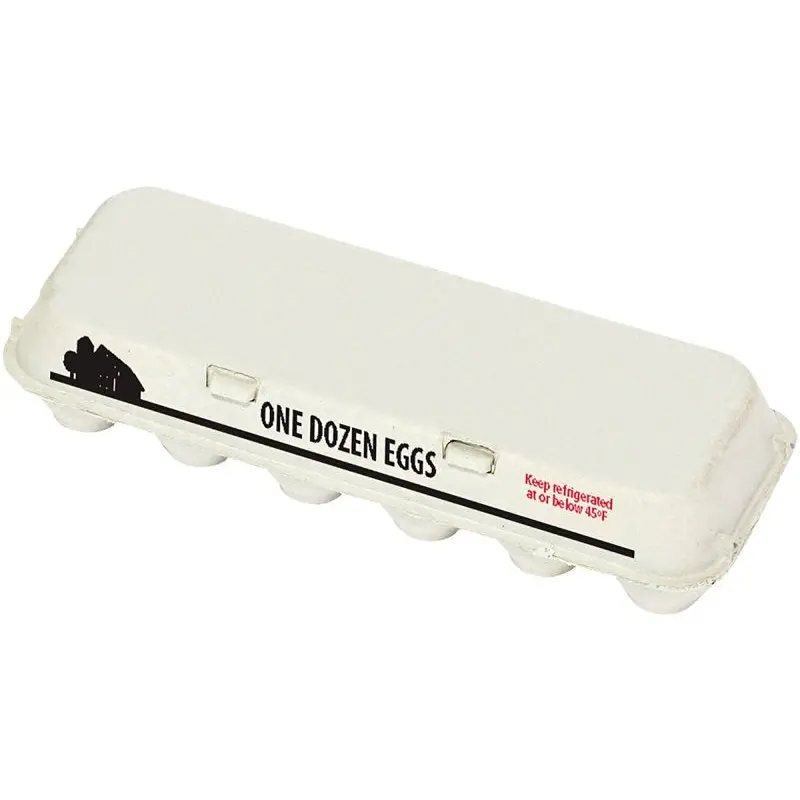 Little Giant EGGCTNSLD Egg Carton, 11-3/4 in L, 4 in W, 1 Dozen Capacity, Paper, Gray