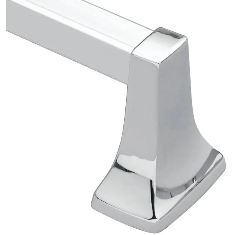 Moen 2224 Towel Bar, 24 in L Rod, Aluminum, Chrome, Surface Mounting