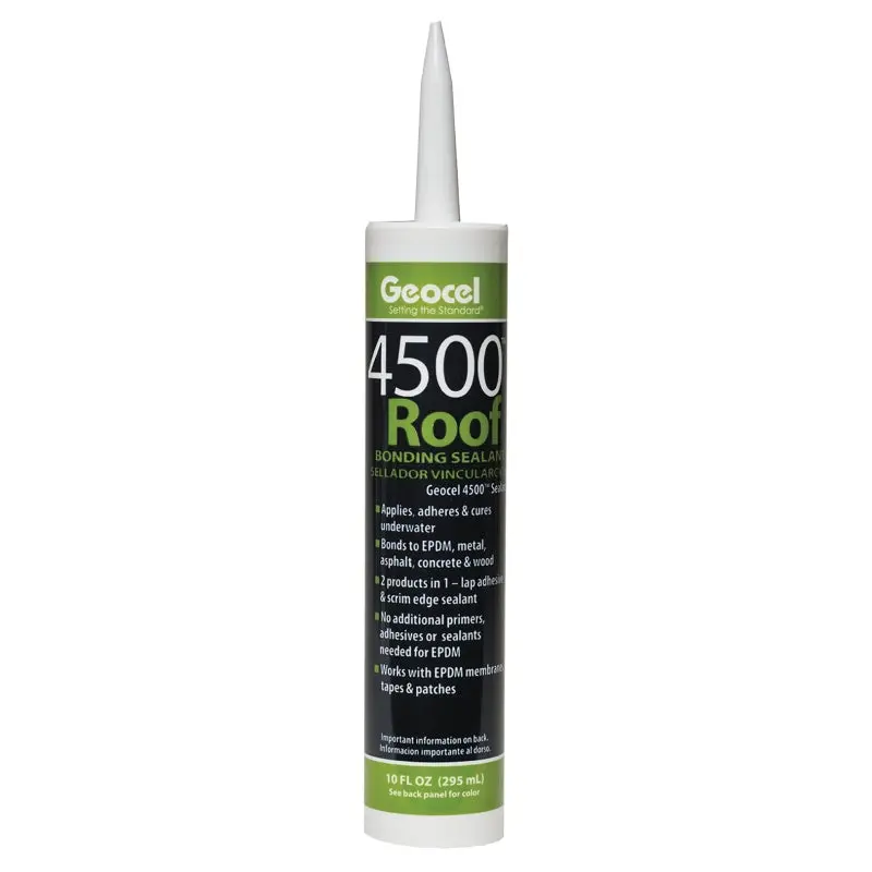 Geocel 4500 Series 55103 Roof Bonding Sealant, Black, Liquid, 10 oz Cartridge