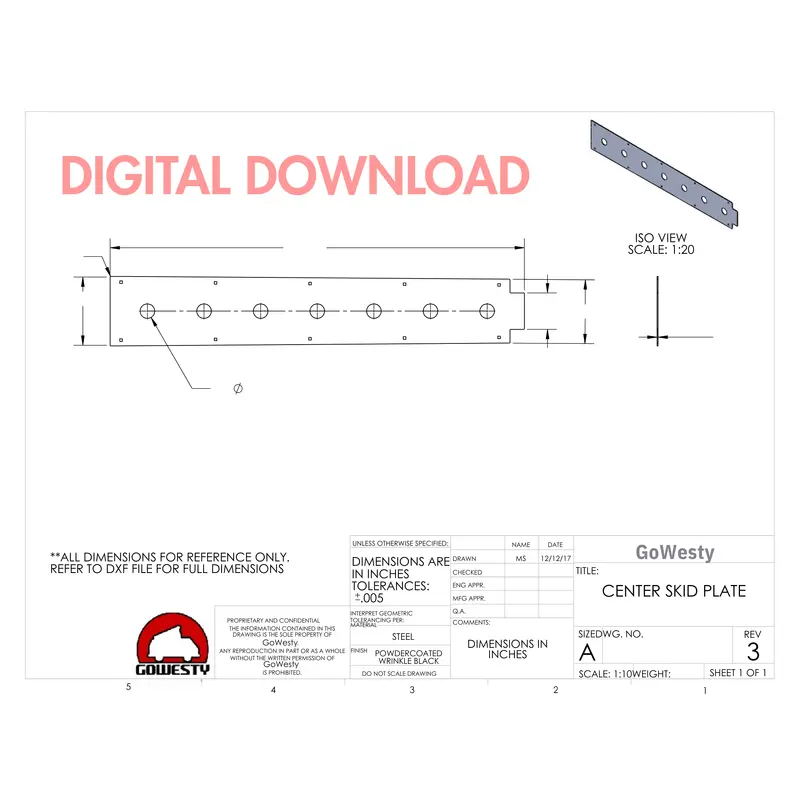 [DIGITAL DOWNLOAD] Center Skid Plate [Syncro]