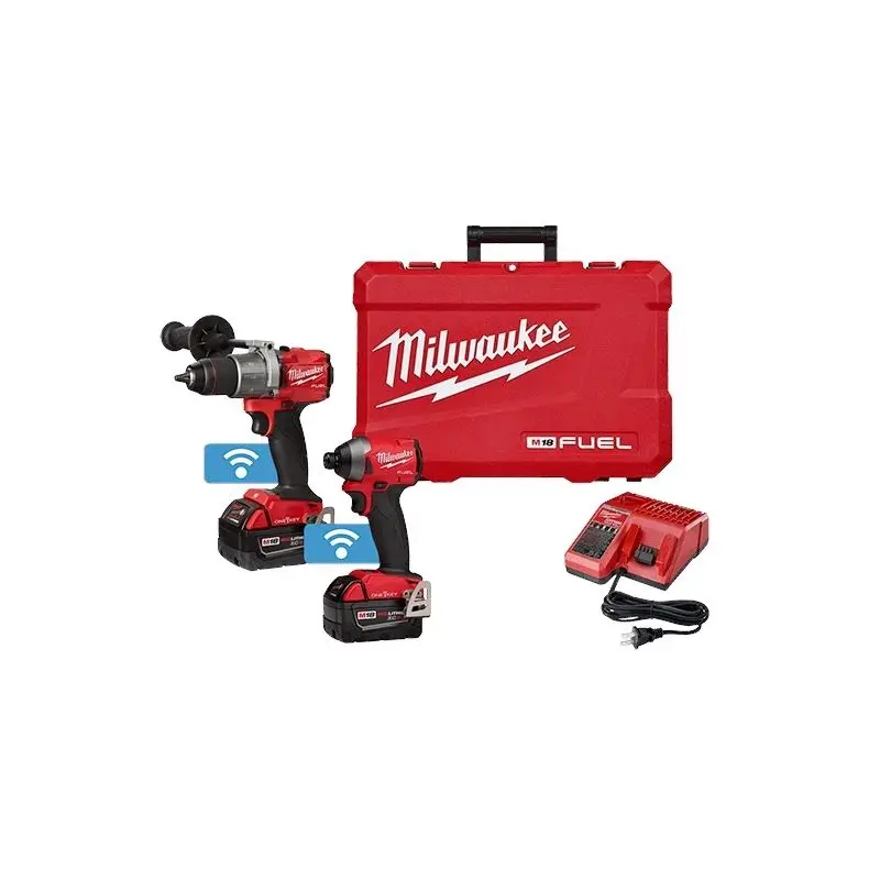 Milwaukee 2996-22 M18 FUEL 2-Tool Hammer Drill & Impact Driver w/ ONE-KEY Combo Kit
