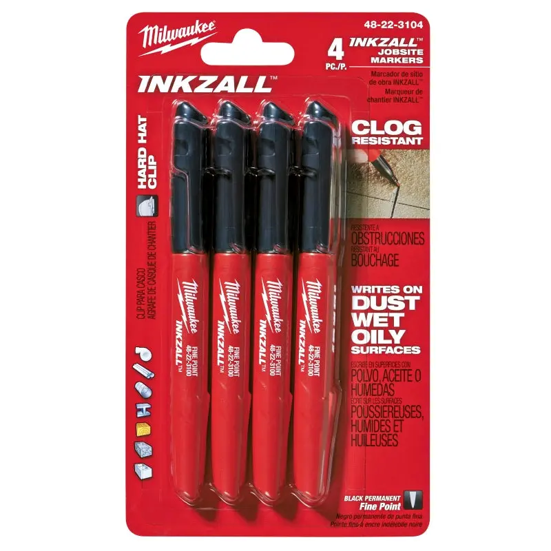 Milwaukee INKZALL Series 48-22-3104 Jobsite Marker, Black