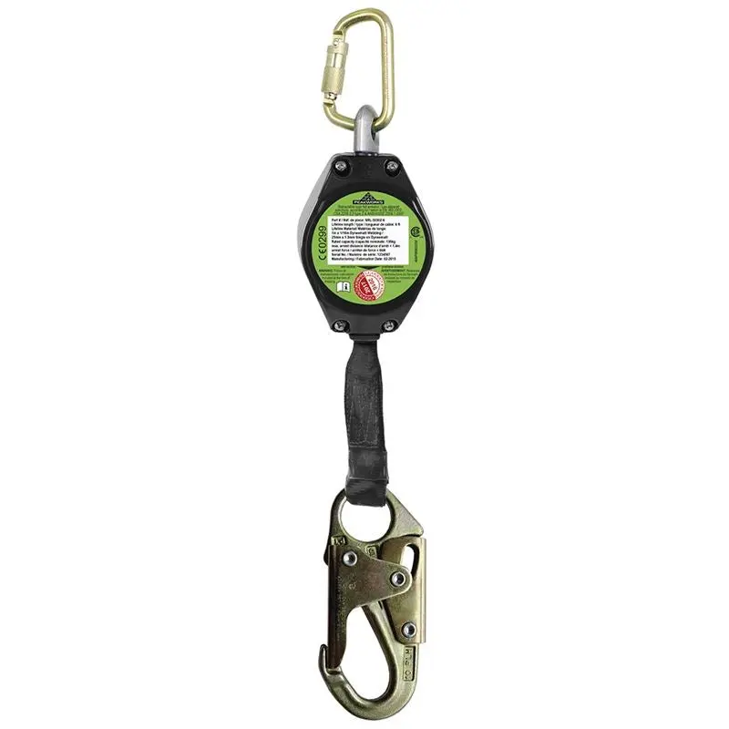 Peakworks SRL with 1" (25 mm) Webbing - Aluminum Housing - Type 2 - Snap Hook - 6' (1.8 m)