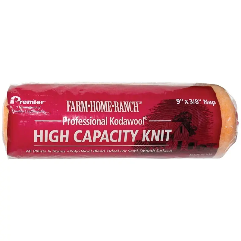 Premier FHR00151 Paint Roller Cover, 3/8 in Thick Nap, 9 in L, Polyester Cover