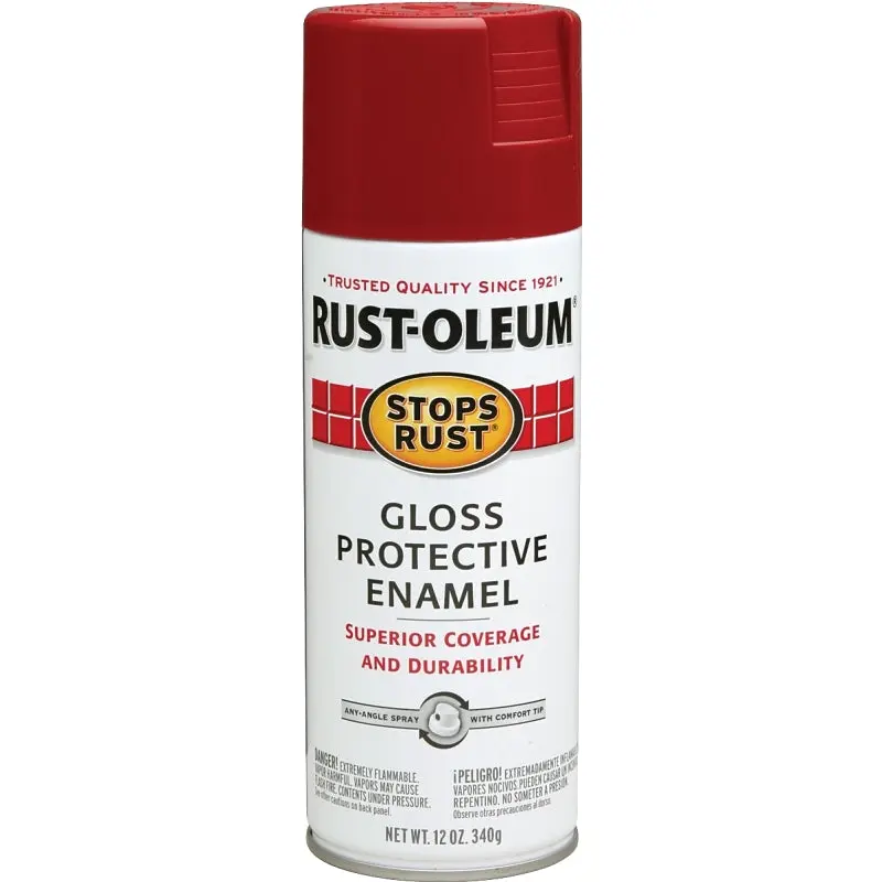 Rust-Oleum 7765830 Rust Preventative Spray Paint, Gloss, Regal Red, 12 oz, Can