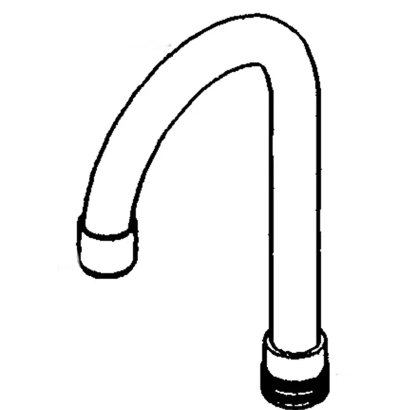 Commercial Gooseneck Spout (5-3/8" Reach, 13-1/4" HeightChrome