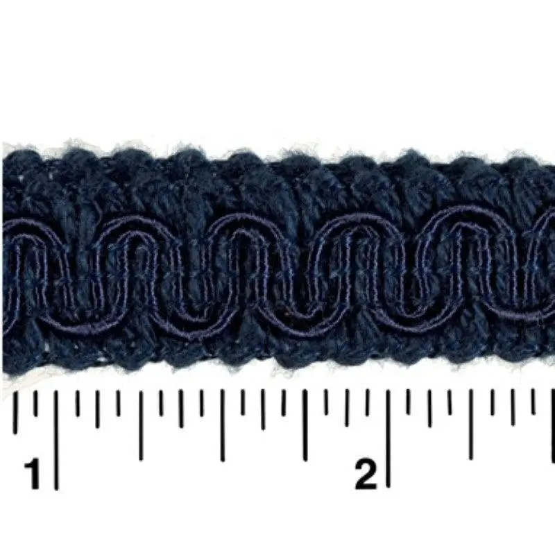 Rayon Scroll Gimp - M42 Dark Navy 36 Yards