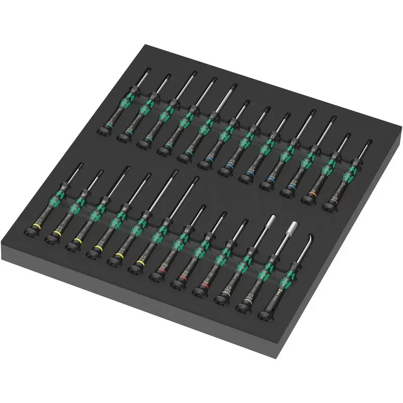 WERA 05150106001 9715 Foam insert Kraftform Micro screwdriver set 1, 24 pieces
