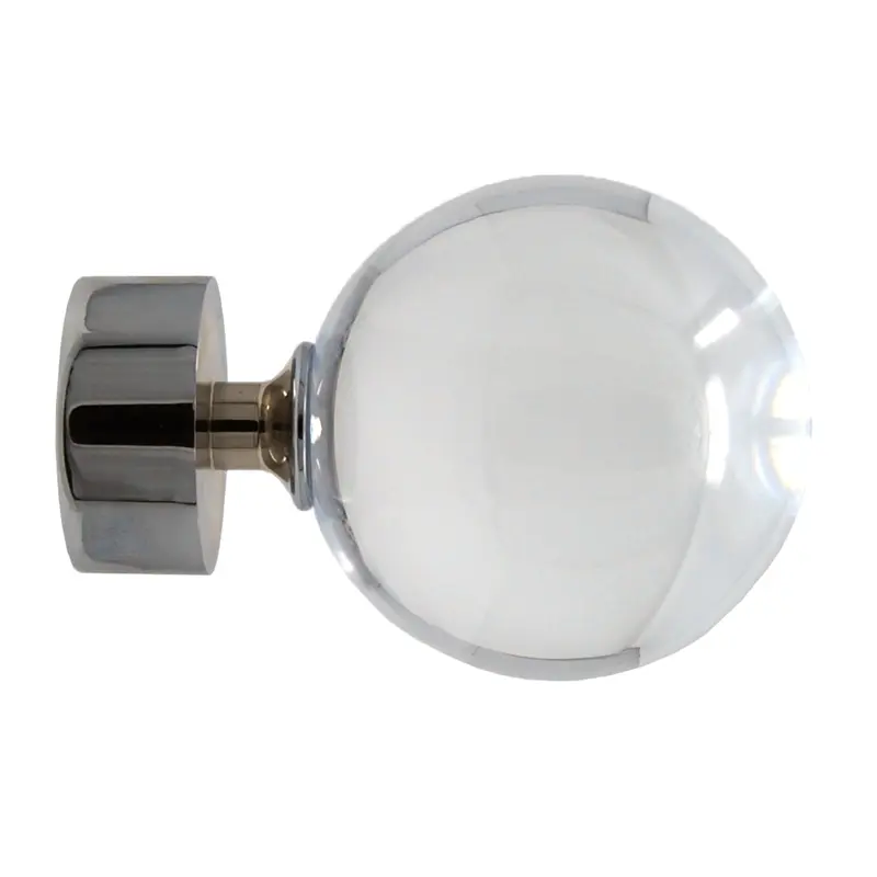 Large Sphere Finial With Chrome Base