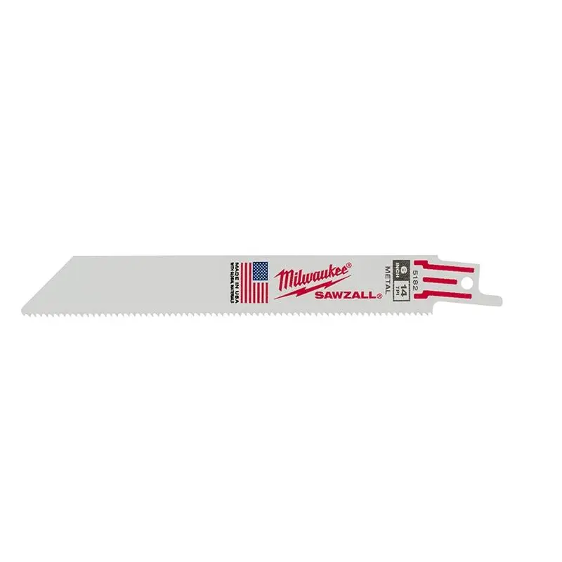 48-00-5182 6 in. 14 TPI Thin Kerf SAWZALL Blades - 5 Pack