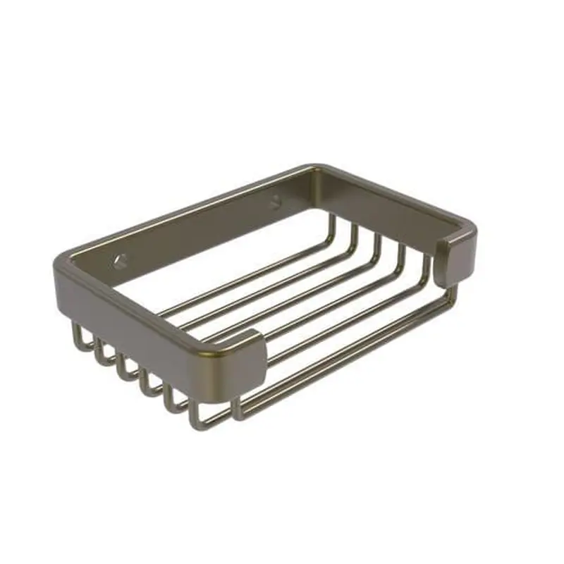Allied Brass 3.1-in H Screw Mount Solid Brass Antique Brass Hanging Shower Caddy