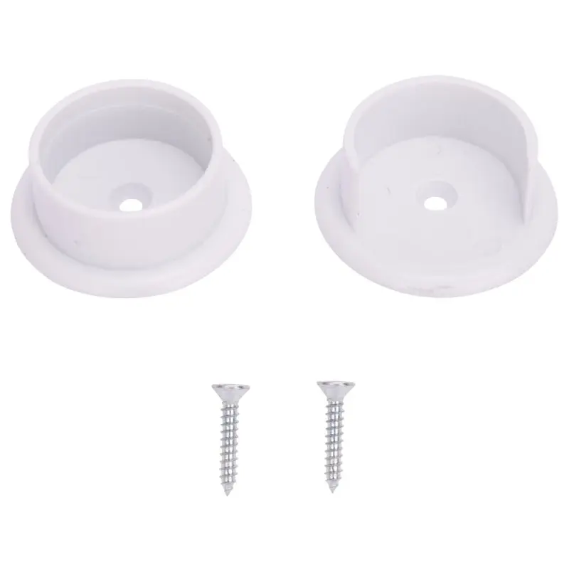ProSource Closet Pole Socket, Plastic, White