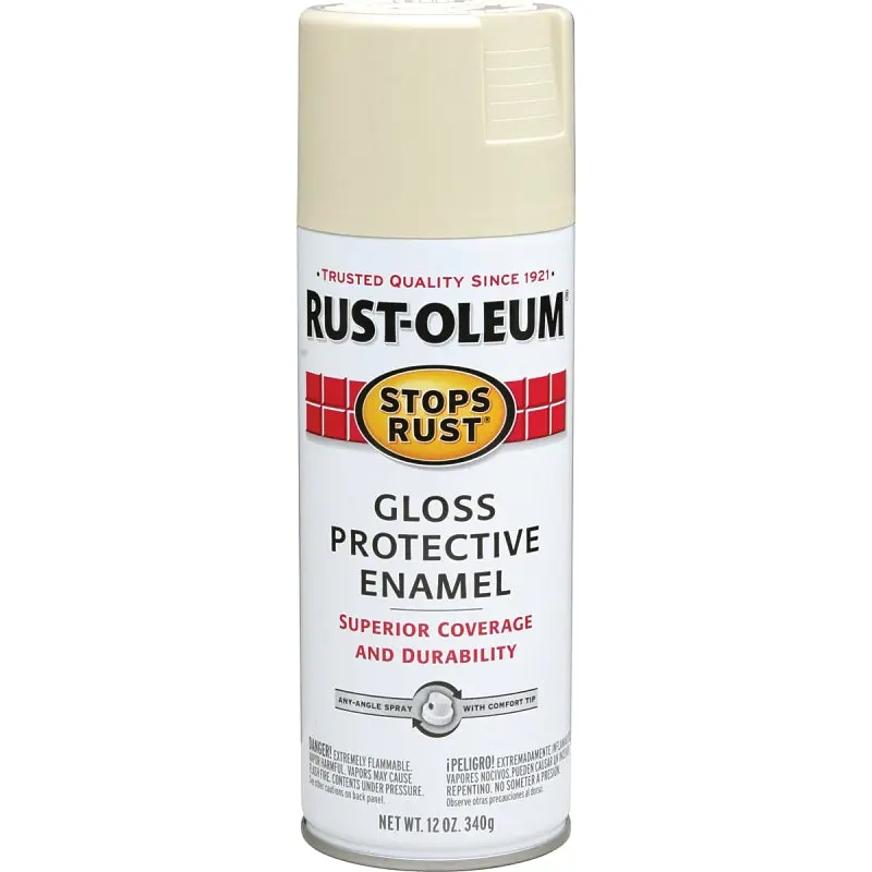 Rust-Oleum 7770830 Rust Preventative Spray Paint, Gloss, Almond, 12 oz, Can
