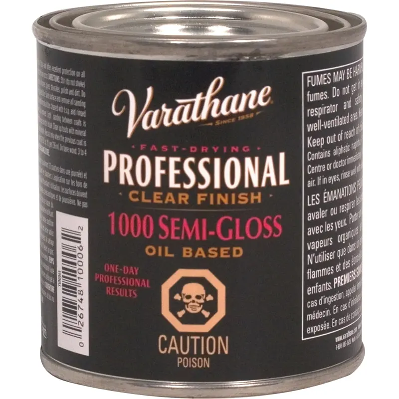 Varathane Y100061 Finish, Semi-Gloss, Clear, Liquid, 236 mL, Aerosol Can