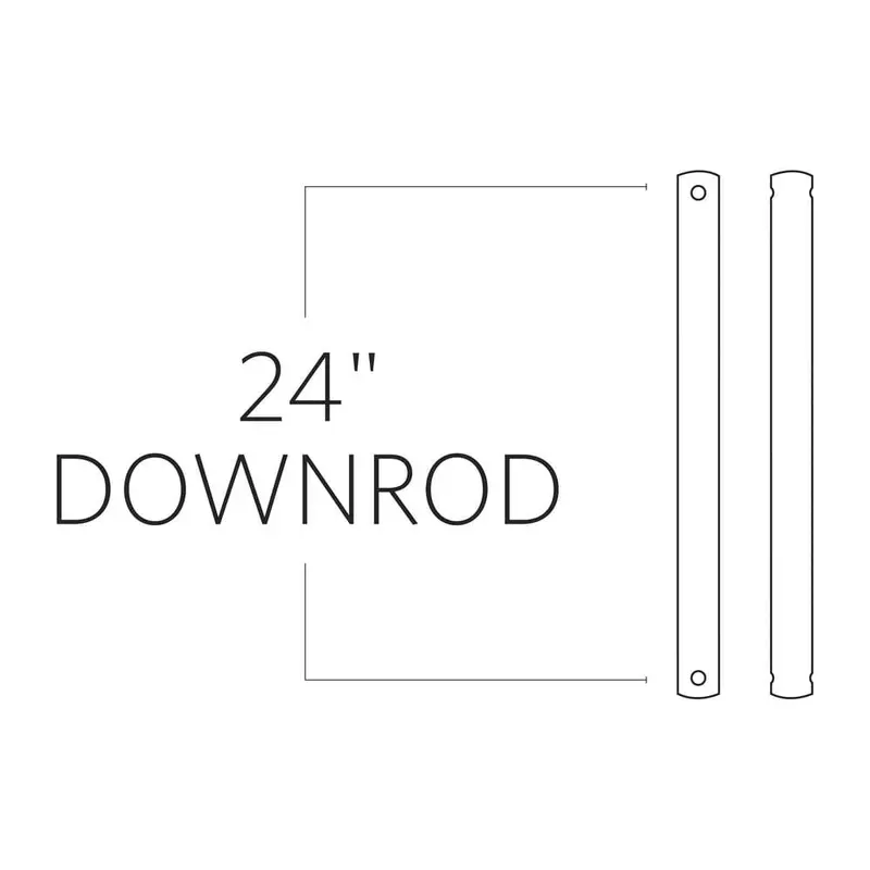 24 in. Aged Pewter Extension Downrod