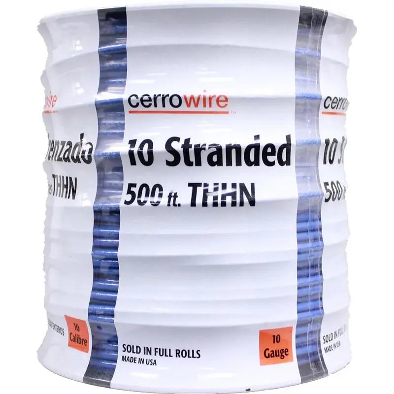 500 ft. 10/1 Blue Stranded THHN Cable20.4 / White / 500