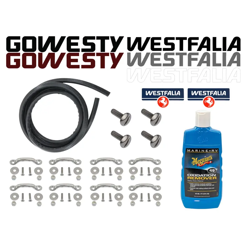 Luggage Rack Reconditioning Bundle [Vanagon]Aftermarket Seal / Westfalia Decal - Black