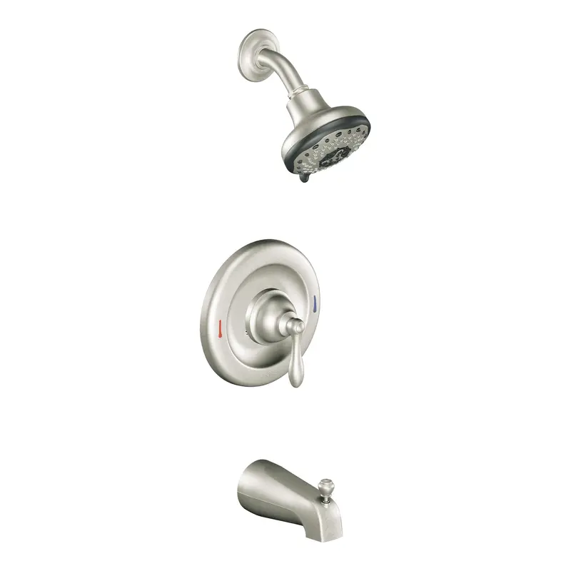 Caldwell Classic brushed nickel Posi-Temp(R) tub/showerSpot Resist Brushed Nickel