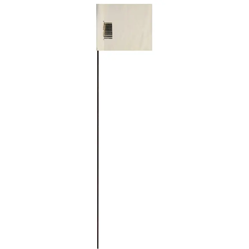Hy-Ko SF-21/WH Safety/Boundary Stake Flag, 21 in L, 1-1/2 in W, White, Vinyl